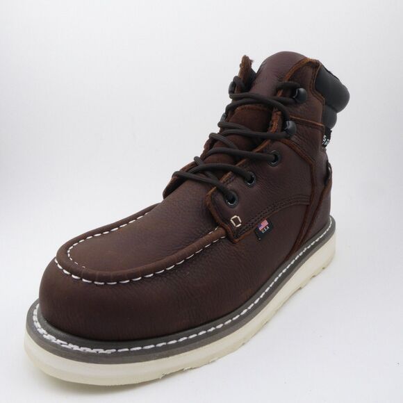 SUREWAY 6" Heavy Duty Soft Toe Full Grain Leather Work Boots Brown Men's US: 9 - Picture 7 of 8